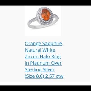 Orange sapphire ring